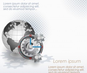 Gears and business background templates vector 20