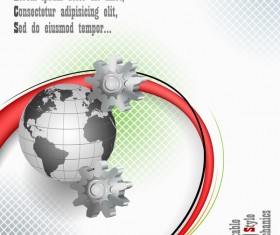Gears and business background templates vector 22