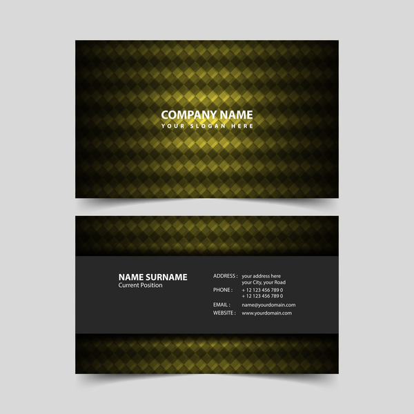 Geometric polygon business card remplate vector 02
