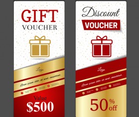 Gift voucher vertical card template vector 10