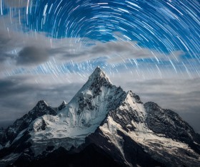 Goddess peak Stock Photo