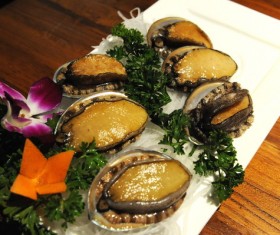 Gourmet cuisine abalone Stock Photo