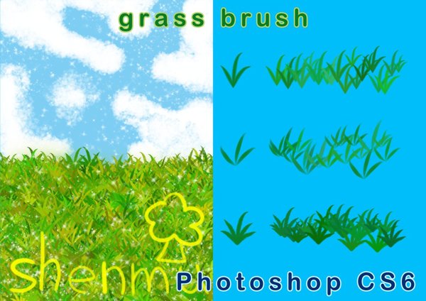 Grass decor photoshop brushes