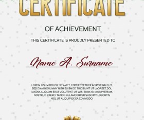 Green pixelated certificate template vector material 01