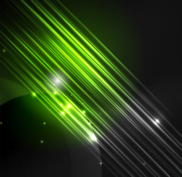 Green polar lights background vector 02