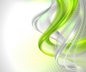 Green wavy transparent abstract backgrounds vector 01