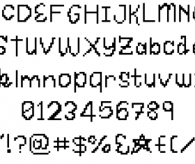 HandPixies free font