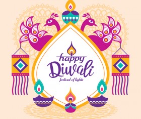Happy diwali background design vectors 02