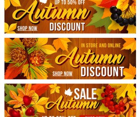 Harvest the fall banner vector material 03