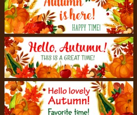 Harvest the fall banner vector material 06
