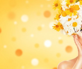 Head wearing a garland woman Stock Photo 08