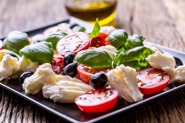 Healthy diet of Caprice salad Stock Photo 03