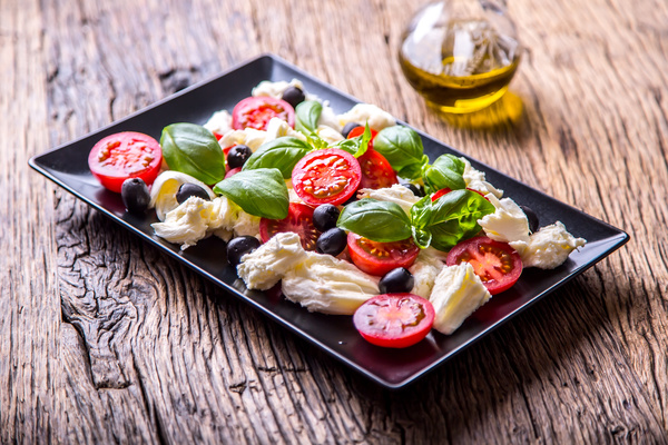 Healthy diet of Caprice salad Stock Photo 06