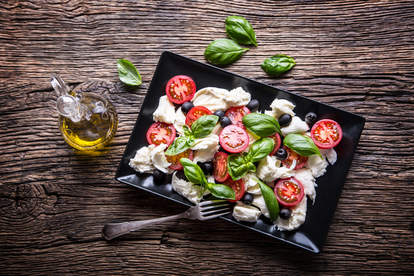 Healthy diet of Caprice salad Stock Photo 09