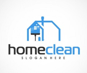 Home clean logo vector 01
