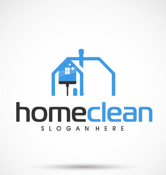 Home clean logo vector 01