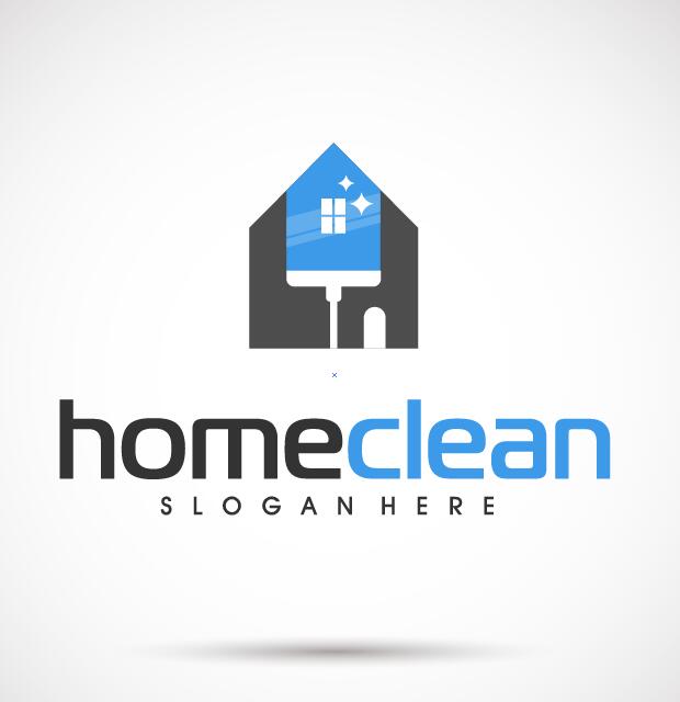 Home clean logo vector 02