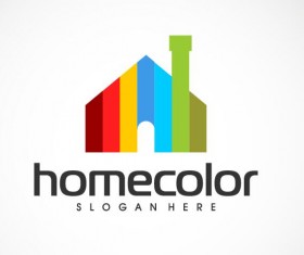 Home color logo vector