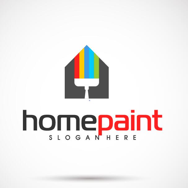 Home paint logo vector