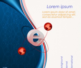 Internet with business background vector