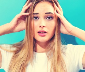 Irritable woman Stock Photo