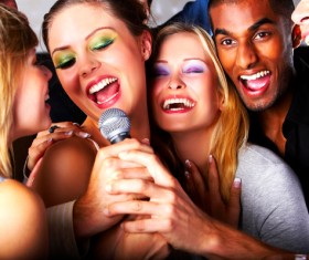 KTV friends party Stock Photo