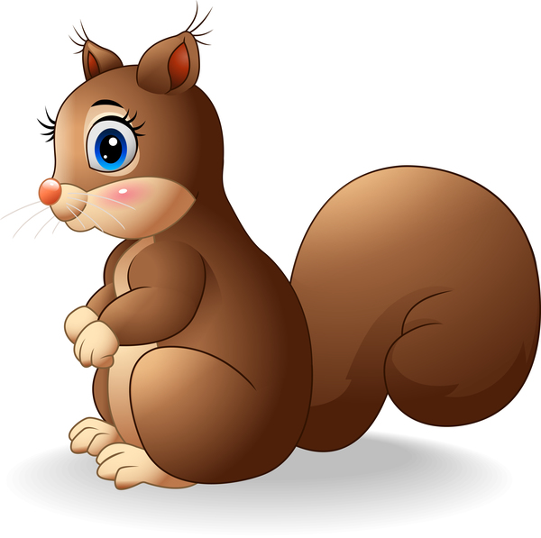 Little squirrel cartoon vector free download