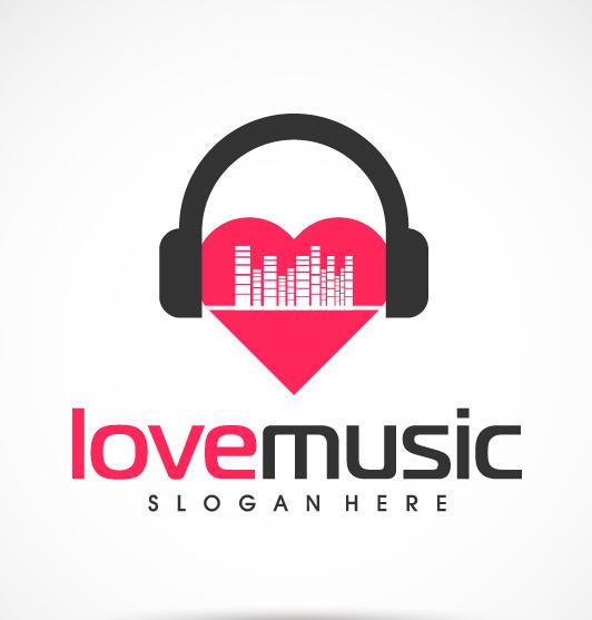 Love music logo vector