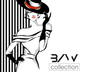 Luxury with beautiful girl background vector 01