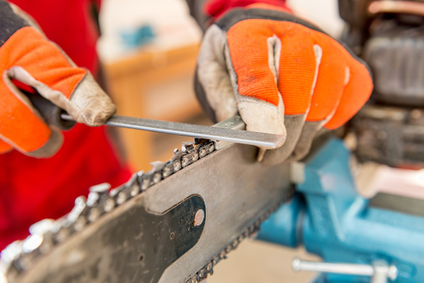 Maintenance electric saw Stock Photo