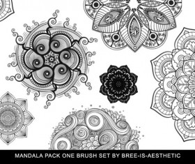 Mandala photoshop brushes set