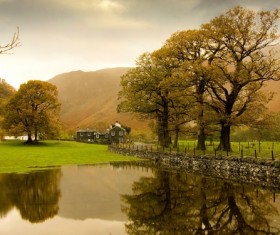 Manor natural scenery Stock Photo