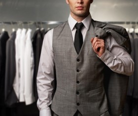 Men wear suits Stock Photo