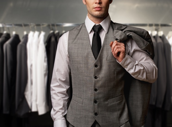 Men wear suits Stock Photo