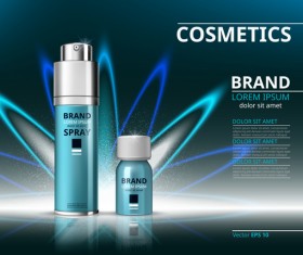 Modern cosmetic advertising poster template vector 03