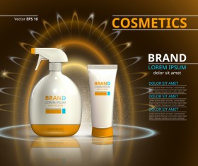 Modern cosmetic advertising poster template vector 04