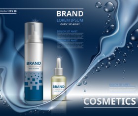 Modern cosmetic advertising poster template vector 05