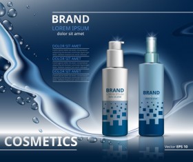 Modern cosmetic advertising poster template vector 07