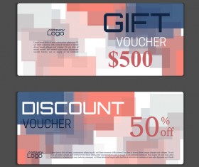 Modern gift voucher template vectors 01