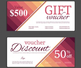 Modern gift voucher template vectors 02