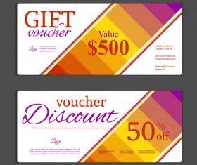 Modern gift voucher template vectors 03