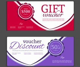 Modern gift voucher template vectors 04