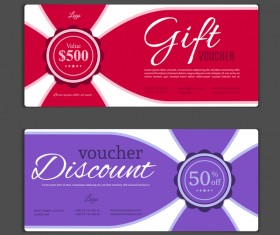 Modern gift voucher template vectors 05