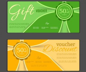 Modern gift voucher template vectors 06