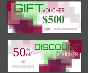 Modern gift voucher template vectors 08