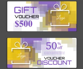 Modern gift voucher template vectors 09