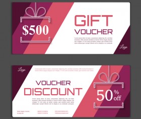 Modern gift voucher template vectors 10