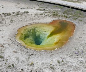 Mystic Yellowstone Park Basin Stock Photo