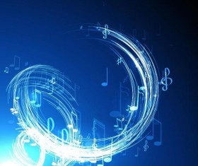 Neon line music background vectors 04