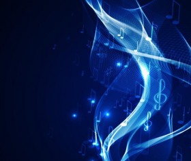 Neon line music background vectors 05